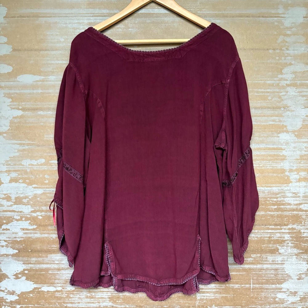 Holy Clothing Embroidered Blouse Renaissance Festival Whimsy Goth Womens 2X - Picture 7 of 8